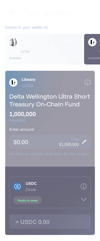 Multiliquid swap UI